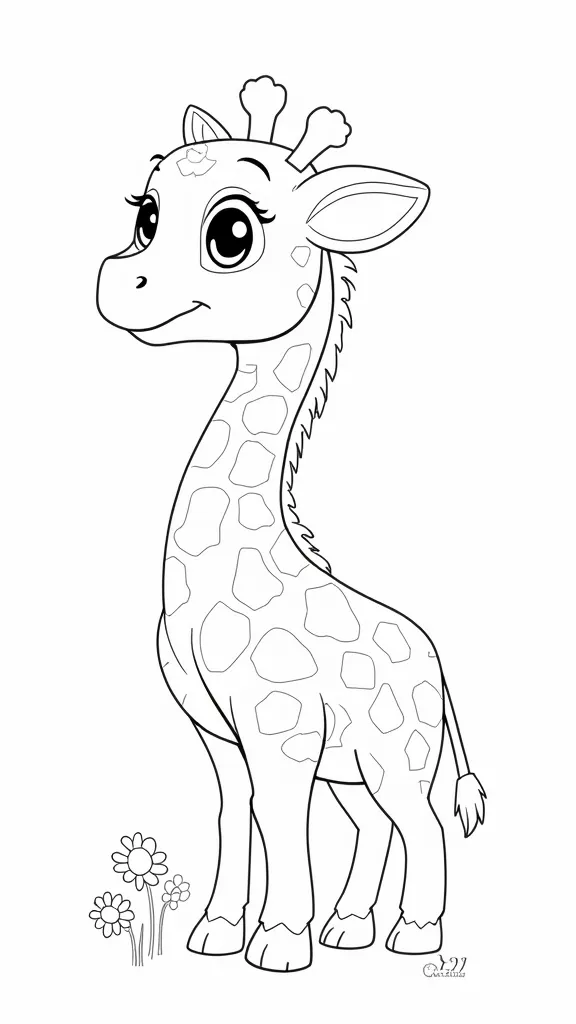 baby giraffe coloring pages